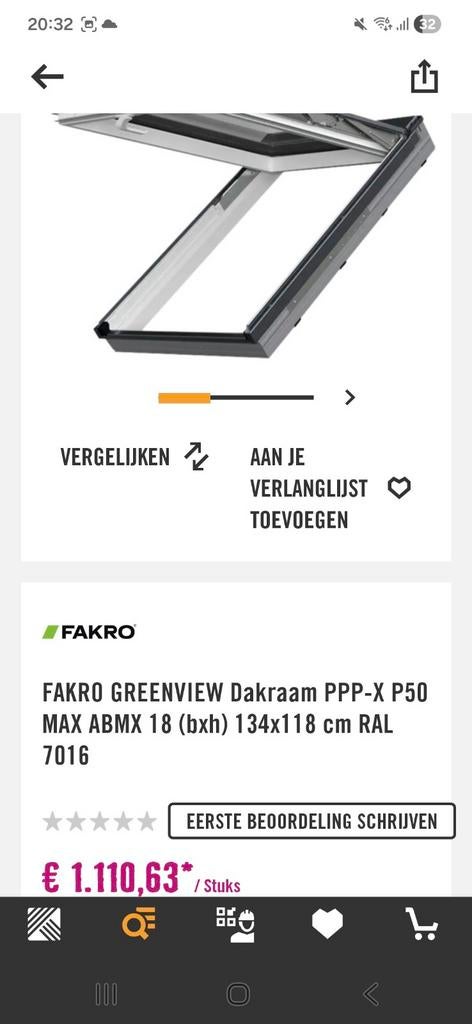 Fakro dakraam aangeboden nieuw in verpakking, Minder dan 80 cm, 80 tot 120 cm, Nieuw, Ophalen of Verzenden