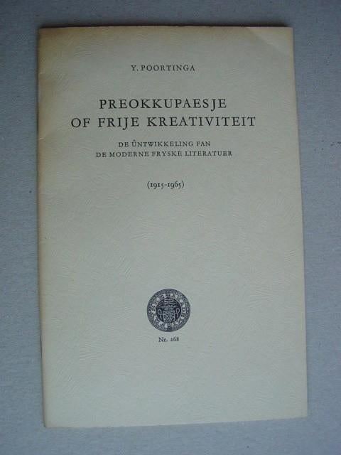 Preokkupaesje of frije kreativiteit- Friese literatuur, Ophalen of Verzenden, Gelezen, Friesland