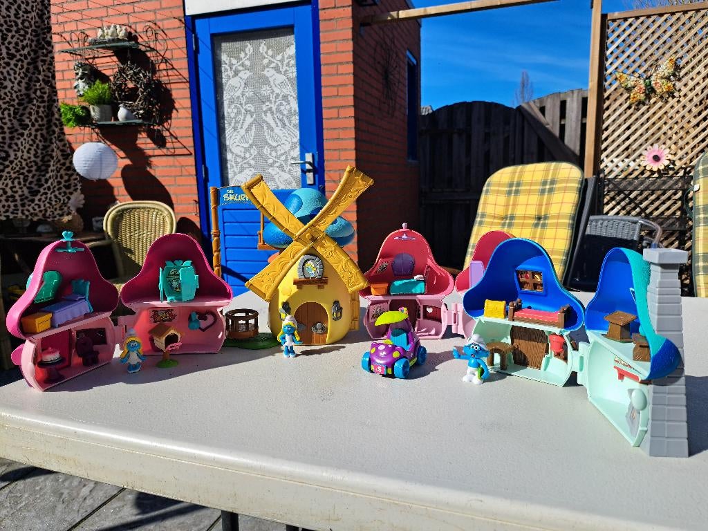 Smurfenhuisjes, molen, Ophalen of Verzenden, Zo goed als nieuw