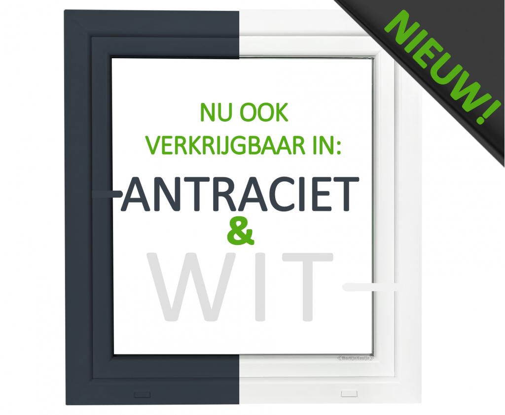 Kunststof antraciet kozijn b100 x h110 RAL7016, Kunststof, Raamkozijn, Niet ingevuld, Nieuw