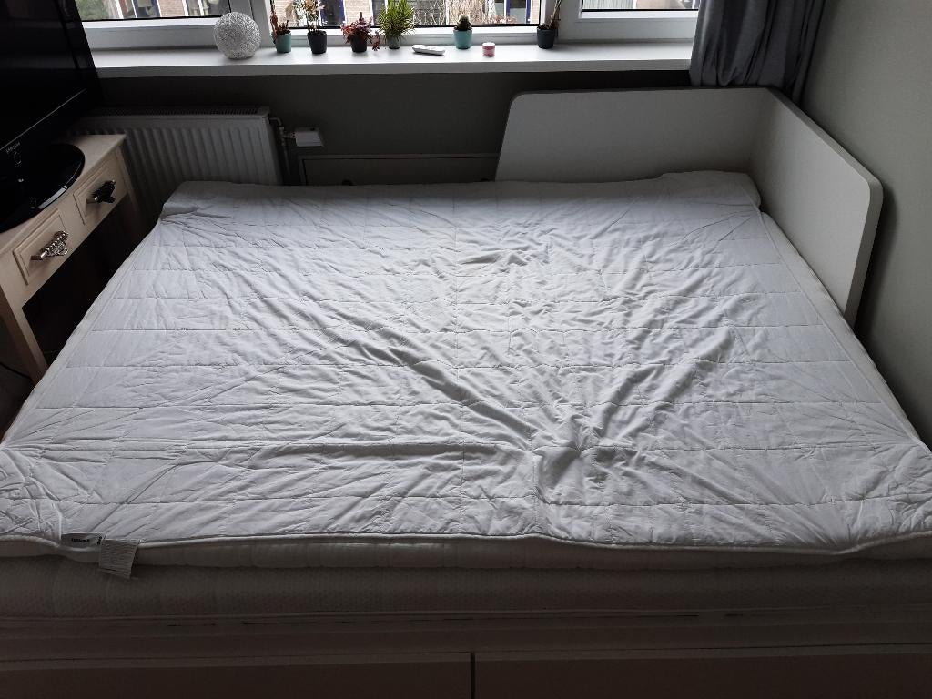 bed ikea Flekke 80 / 160 x 200 cm, Huis en Inrichting, Slaapkamer | Bedden, Ophalen, Verstelbaar, Wit, Tweepersoons