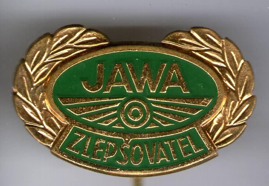 JAWA email op zilverkleurig motorfiets speldje ( G_057 ), Verzenden, Zo goed als nieuw, Transport, Speldje of Pin