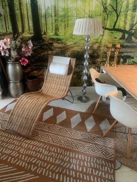 ligstoel en bollamp, Ophalen, Zo goed als nieuw