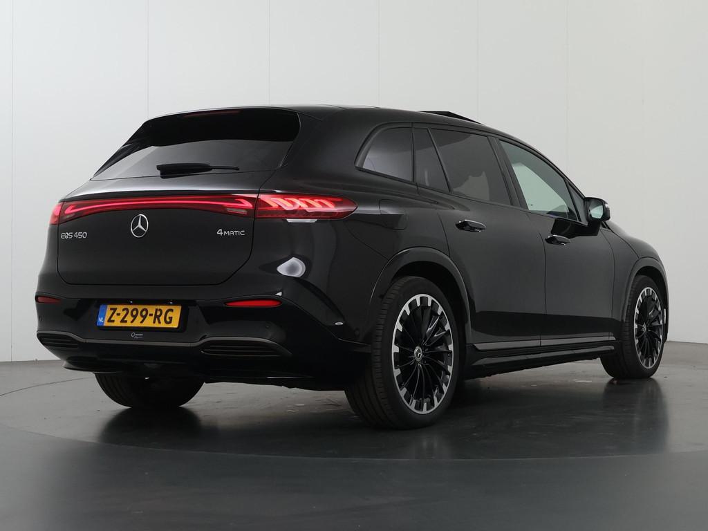 Mercedes-Benz EQS SUV 450 4MATIC AMG Line 108 kWh | Panorama, Auto's, Automaat, Stof, Zwart, Parkeercamera