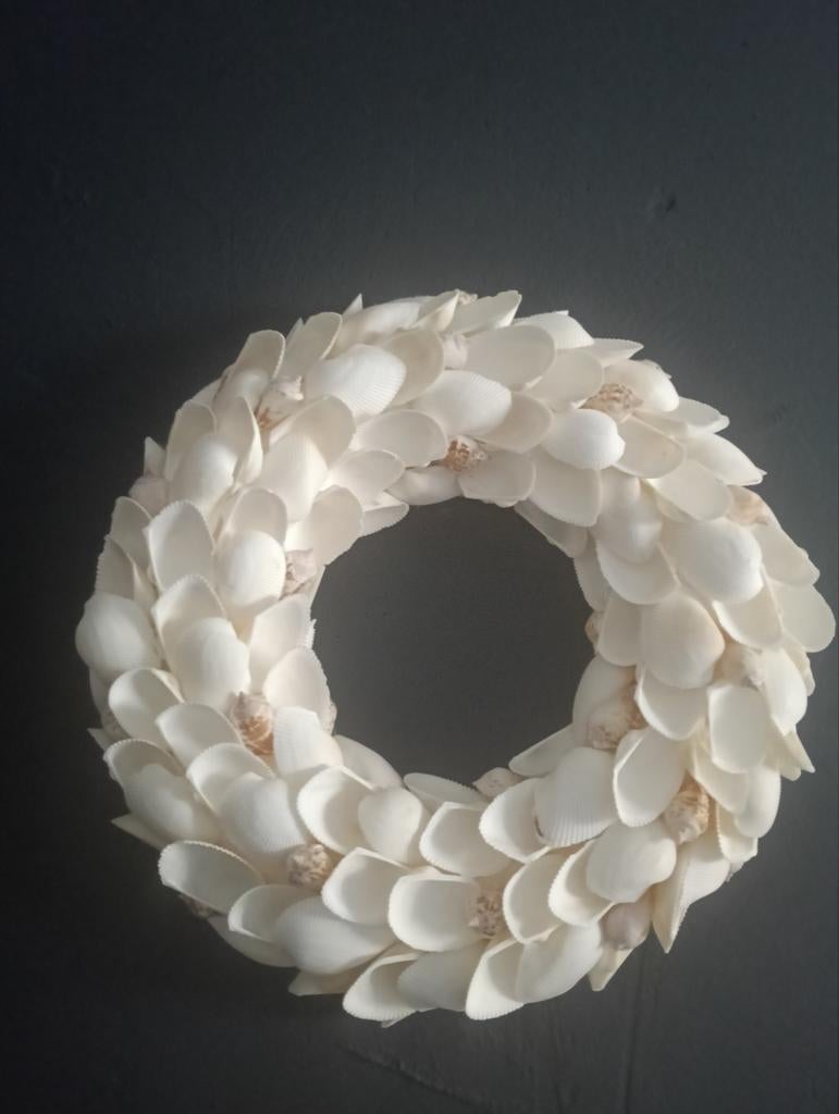 Schelpen krans, diameter 35 cm, Ophalen of Verzenden