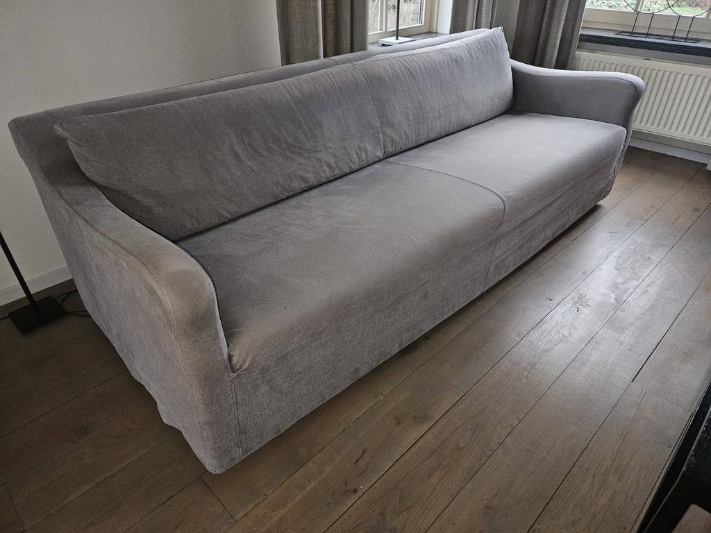 Grijze 3-zits bank, gratis op te halen in Alblasserdam, Ophalen of Verzenden