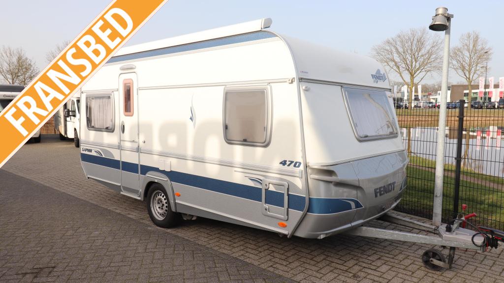 Fendt Saphir 470 TFB | Truma Mover & Thule Casettelu, Caravans en Kamperen, Caravans, Bedrijf, tot en met 4, 1000 - 1250 kg, Rondzit