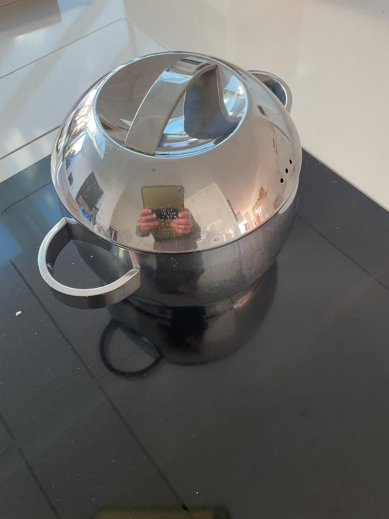 Ikea Orbit vintage pan met deksel werkt ook op inductie, Ophalen, Gebruikt, Koekenpan of Braadpan