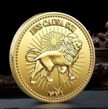 Goudkleurige munt John Wick 4cm in doosje, Verzenden, Buitenland, Munten