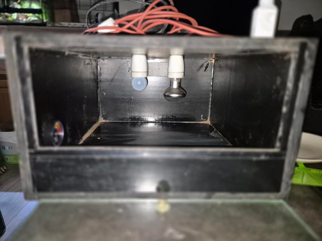 Betonplex terrarium inclusief habistat thermostaat, Dieren en Toebehoren, Reptielen en Amfibieën | Toebehoren, Ophalen, Zo goed als nieuw