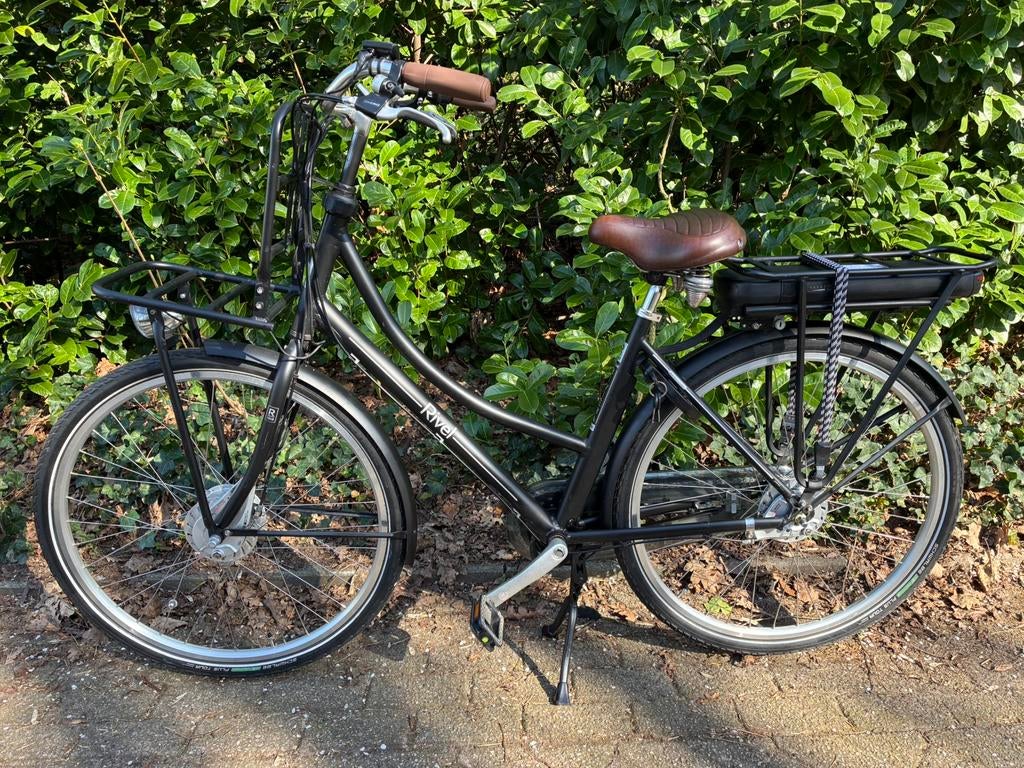 Rivel elektrische transportfiets mat zwart, 47 tot 51 cm, Ophalen of Verzenden, Gebruikt, Overige merken