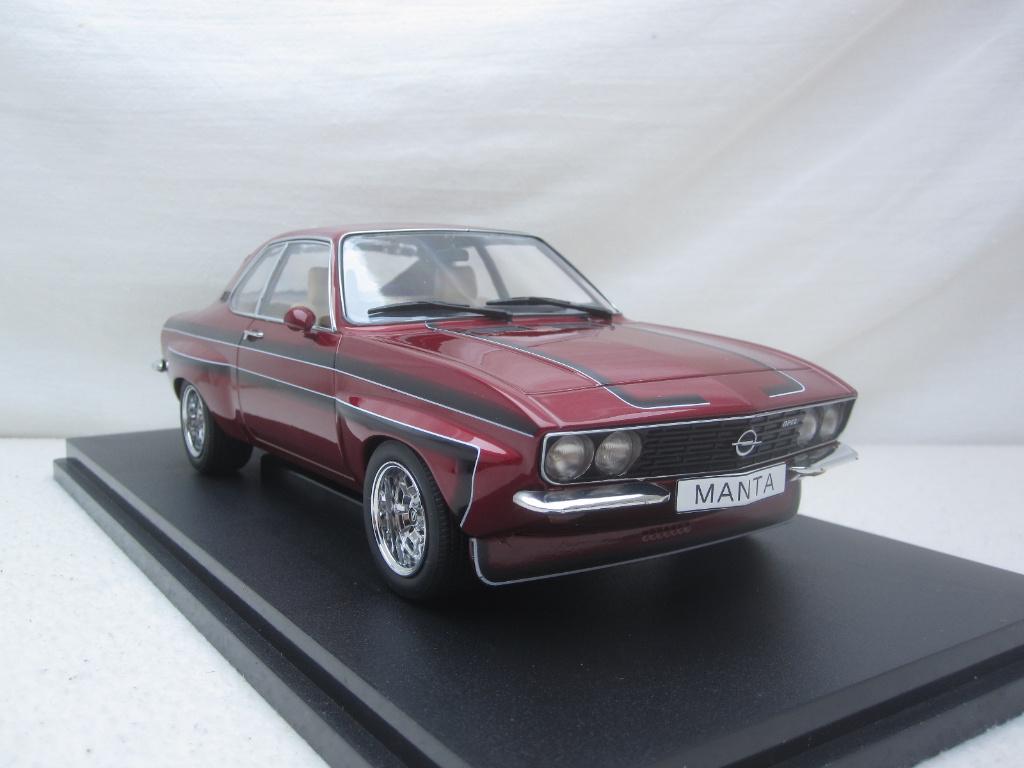 Opel Manta A Irmscher 1974 donkerrood 1:18 MCG, Hobby en Vrije tijd, Modelauto's | 1:18, Nieuw, Auto, Overige merken, Ophalen of Verzenden