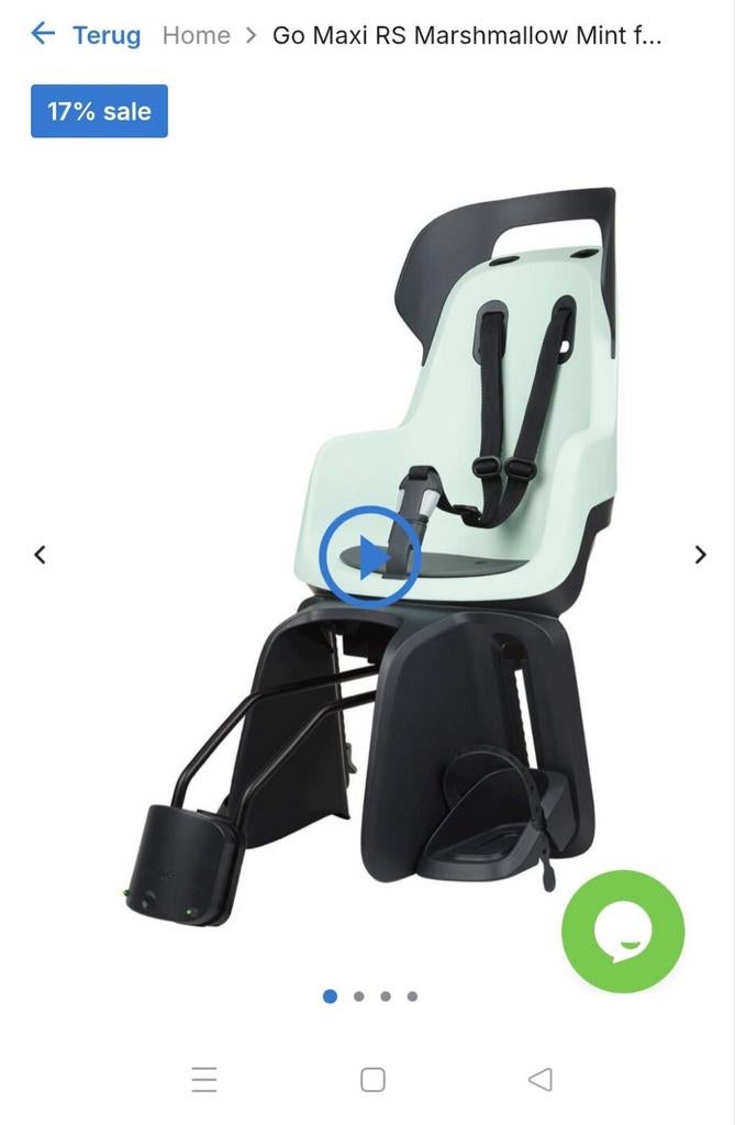 NIEUW Bobike Maxi Go RS Frame Bevestiging Achterzitje, Ophalen of Verzenden, Nieuw