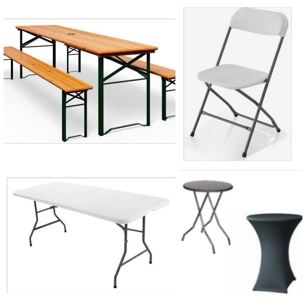 Diverse tafels & stoelen te HUUR, Ophalen, Overige