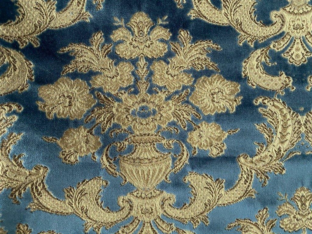Suam&Viebahn Classic; blauw+goud+beige; barok meubelstof, Hobby en Vrije tijd, Stoffen en Lappen, Blauw, 120 cm of meer, Nieuw
