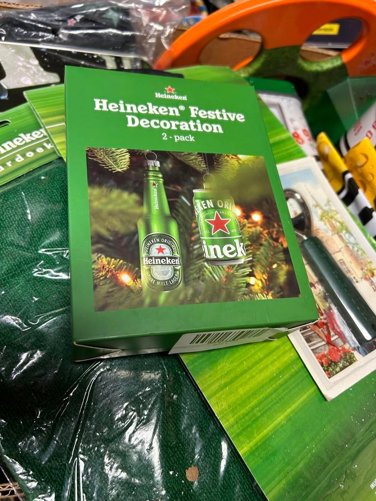 Bijzondere set Heineken kerstballen kerstboomornament nieuw, Ophalen, Zo goed als nieuw