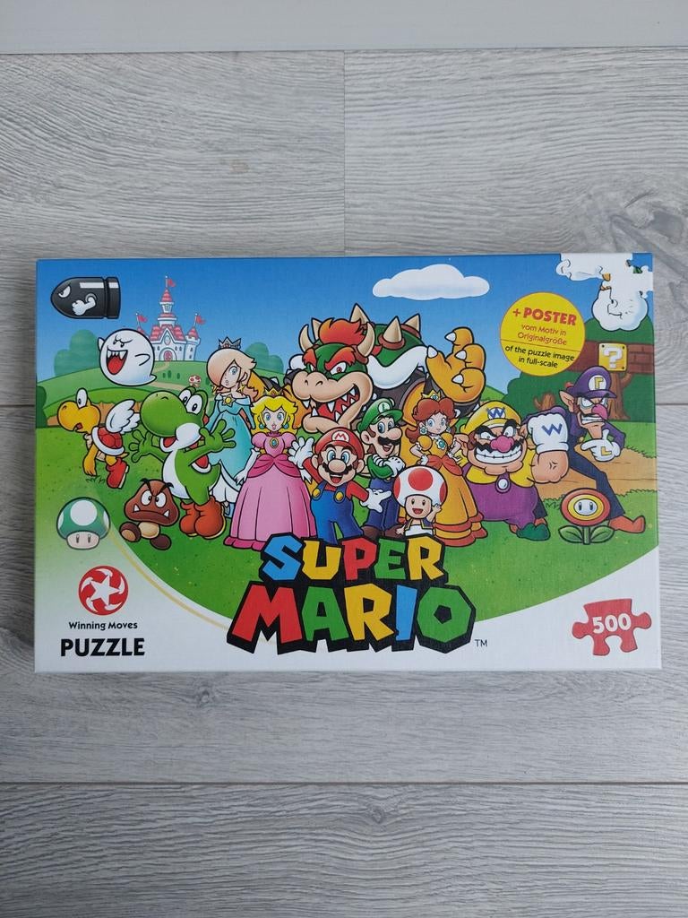 Puzzel Super Mario - 500 stukjes - Compleet!, Ophalen of Verzenden, 500 t/m 1500 stukjes, Zo goed als nieuw, Legpuzzel