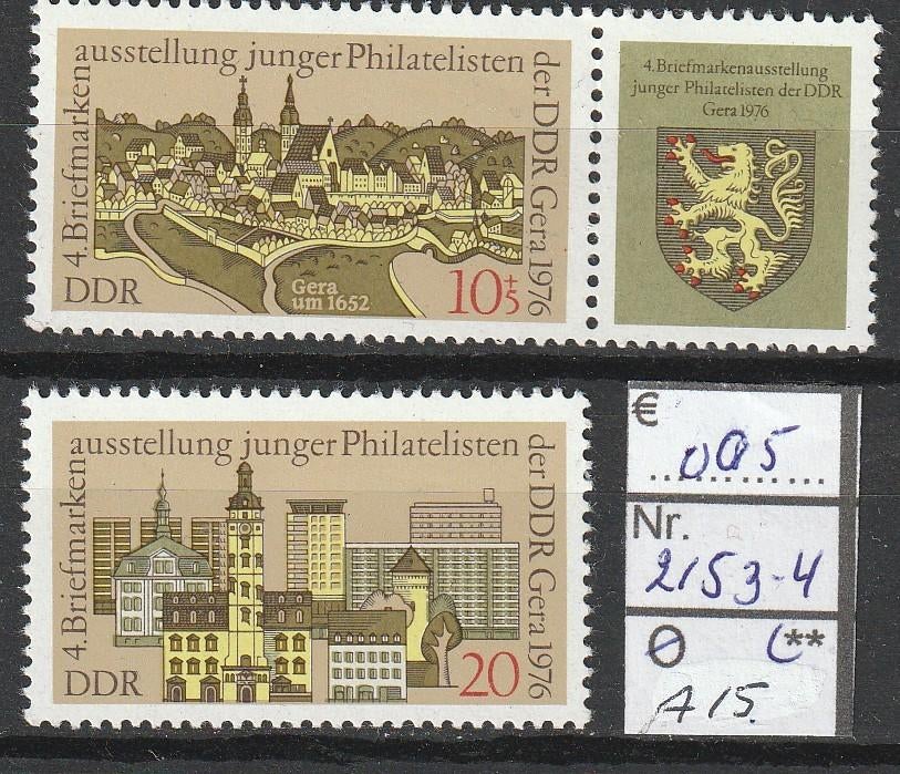 DDR Filatelie '76 Michel 2153-4 Nr.A15p, Verzenden, DDR, Postfris