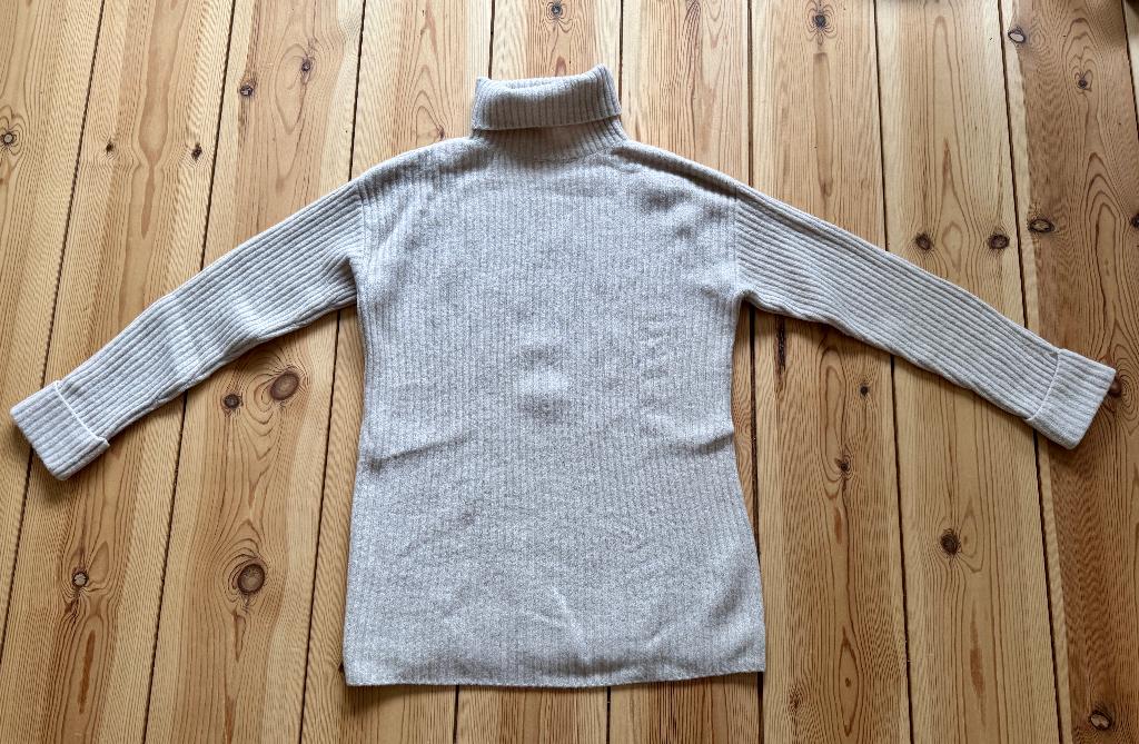 YAYA Women Trui / Coltui - Beige Rib Wol - Medium / maat 38, Maat 38/40 (M), Beige, Ophalen of Verzenden, Zo goed als nieuw