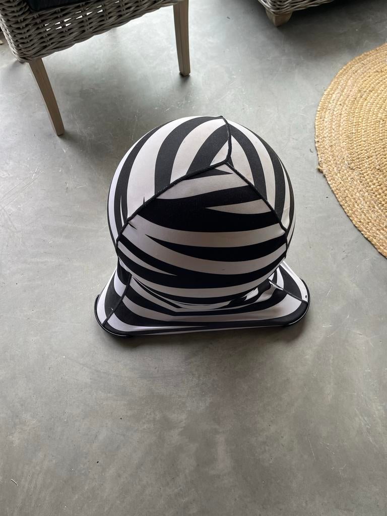 Opblaasbare kinder poef / hocker zebra print, Huis en Inrichting, Minder dan 50 cm, Gebruikt, Rond, Ophalen of Verzenden