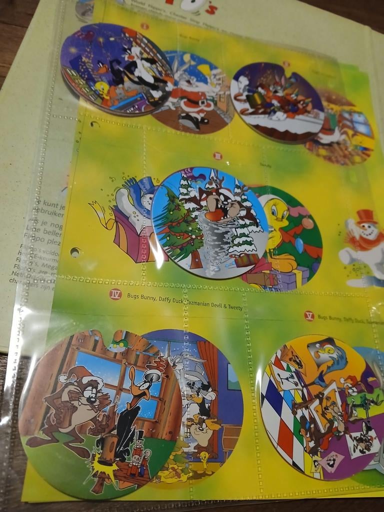 Kerst Flippo's - Looney Tunes Collectie, Verzamelen, Flippo's, Ophalen of Verzenden, Kerstflippo's, Verzameling, Met verzamelmap(pen)