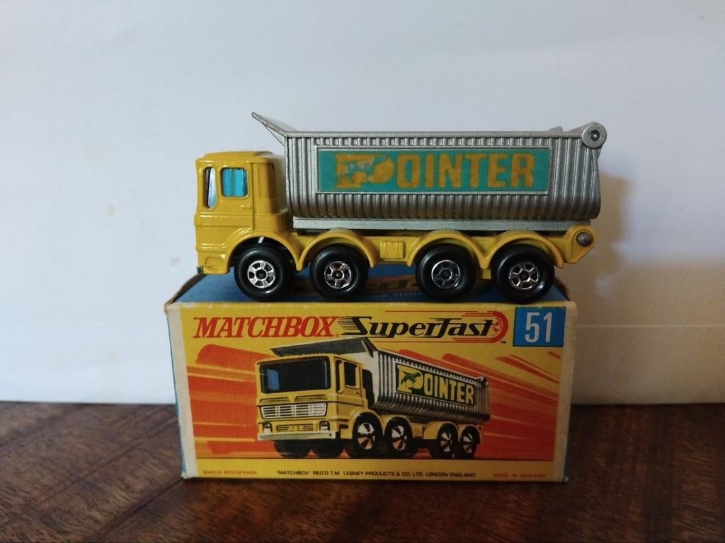 Matchbox #51 Leyland Eight Wheel Tipper  Superfast 3INCH, Ophalen of Verzenden, Zo goed als nieuw, Bus of Vrachtwagen, Matchbox