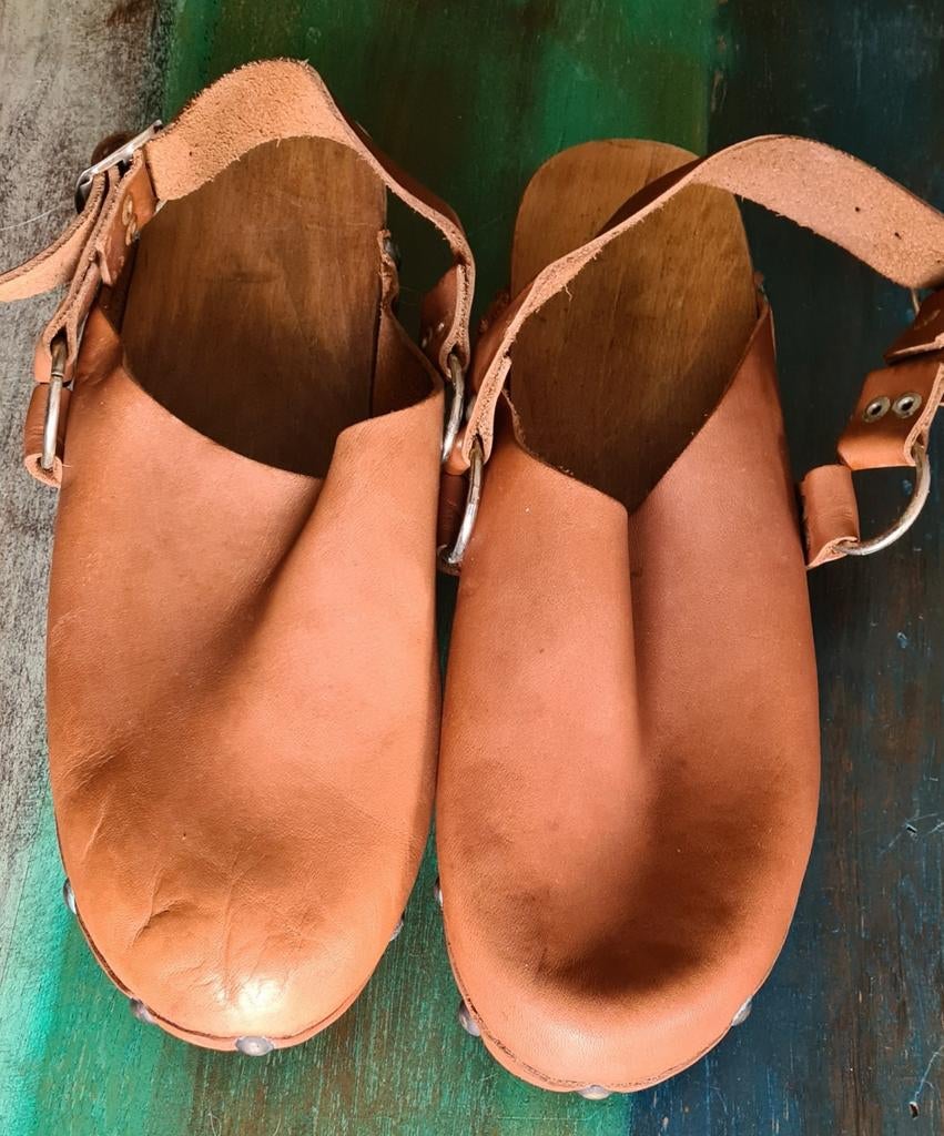 Vintage klompen maat 40 nieuw, Ophalen of Verzenden, Nieuw, Bruin