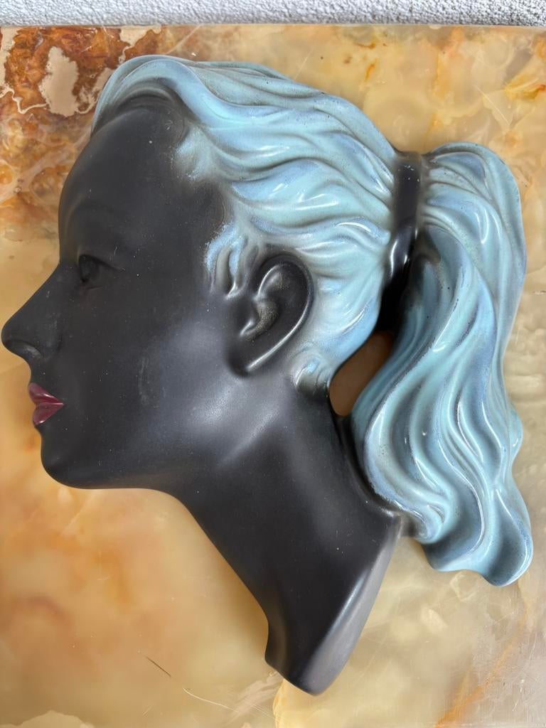 Cortendorf hoofd West-Germany Keramik 26 cm jaren ‘60, Ophalen of Verzenden, Zo goed als nieuw