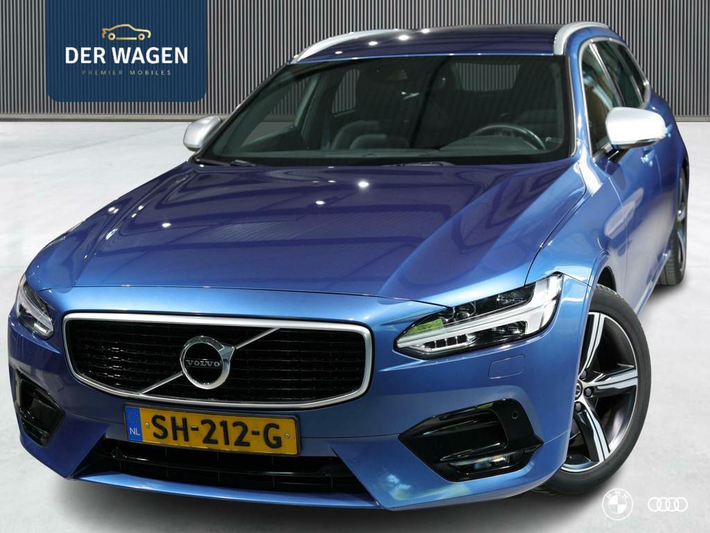 Volvo V90 T4 210PK R-DESIGN POLESTAR / DEALER ONDH / SCANDIN, Auto's, 4 cilinders, Blauw, 1616 kg, 209 pk