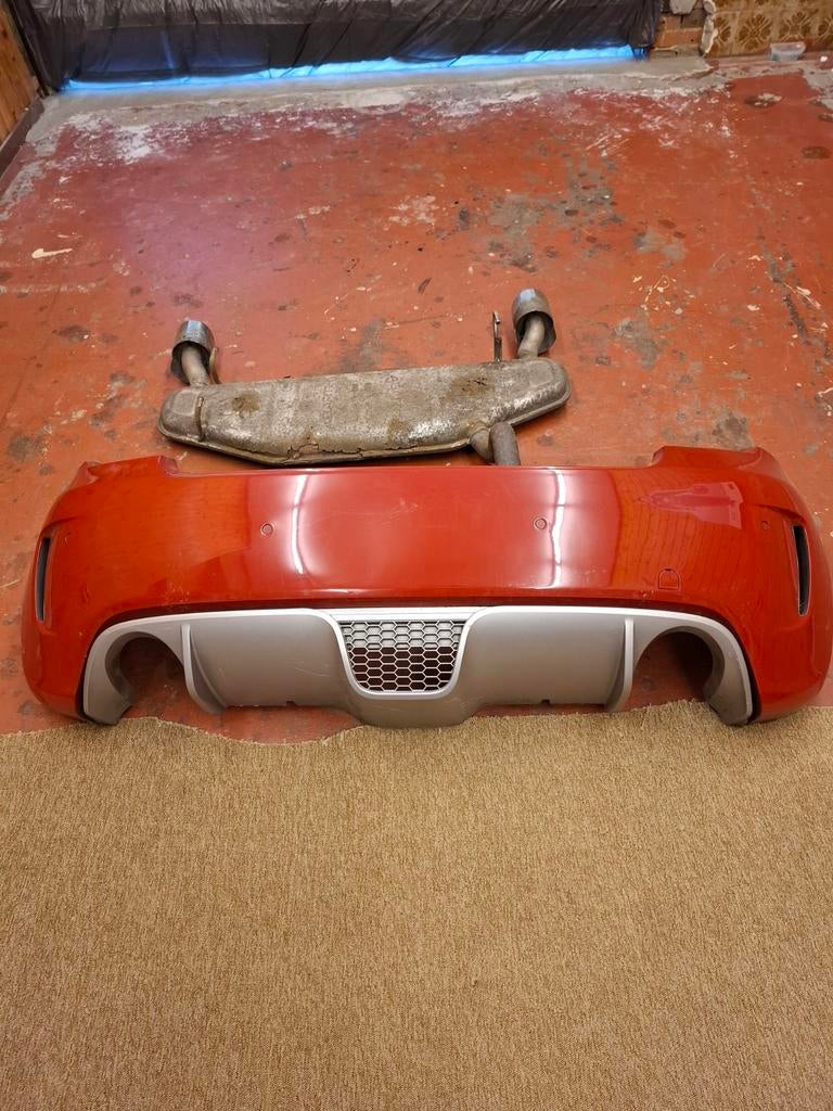 Achterbumper Fiat 500 Abarth - Rood (Gebruikt), Auto-onderdelen, Ophalen, Gebruikt, Achter, Bumper
