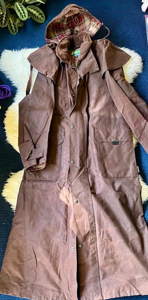 Hunter Outdoor lange wax coat, Hunter Outdoor, Bruin, Ophalen of Verzenden, Zo goed als nieuw