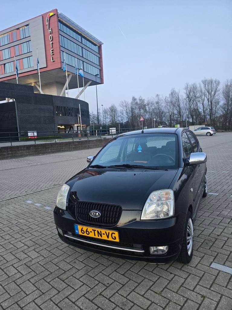 Kia Picanto 1.0 2006 Zwart, Auto's, Voorwielaandrijving, Stof, 836 kg, 4 cilinders