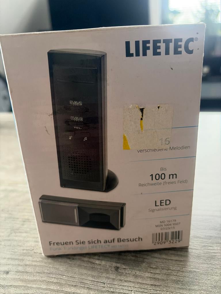 Lifetec draadloze deurbel - Nieuw in doos, Ophalen, Nieuw, Draadloos