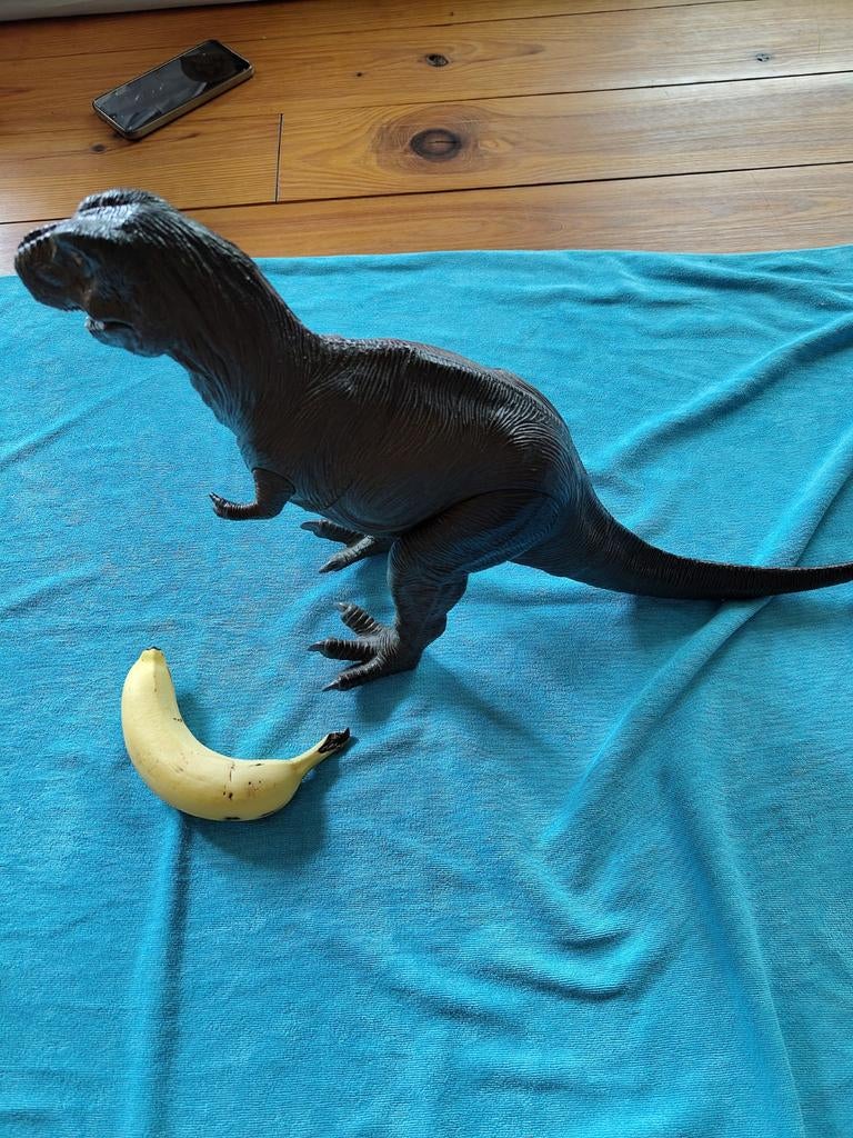 Grote Tyrannosaurus Rex Speelgoed Dinosaurus - Zie Banaan, Ophalen of Verzenden, Gebruikt