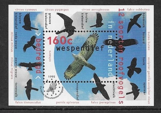 50.nederland nvph 1652 Blok Wespendief cw 2.00, Ophalen of Verzenden, Na 1940, Postfris