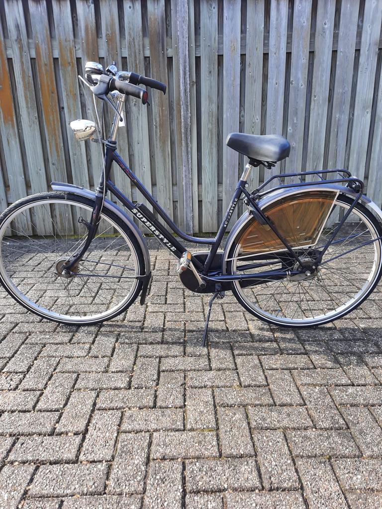 Damesfiets met 3 versnellingen, Terugtraprem, Gebruikt, Versnellingen, 50 tot 53 cm