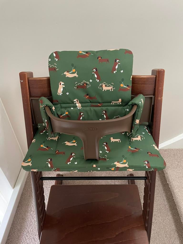 Nieuw Tackel met groen Stokke Tripp Trapp stoel kussenset, Ophalen of Verzenden, Nieuw, Meegroeistoel, Gordel(s)