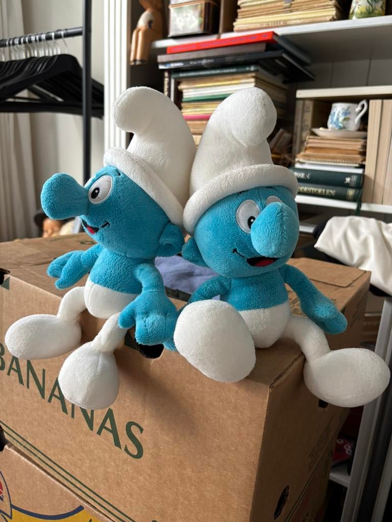 Twee knuffel smurfen 30cm, Verzamelen, Smurfen, Ophalen of Verzenden, Zo goed als nieuw