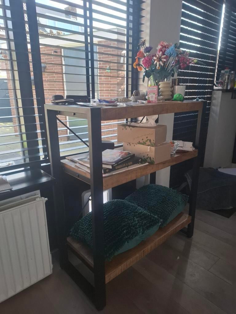 Bijzetkast, Ophalen, Met plank(en), Teakhout, 50 tot 100 cm