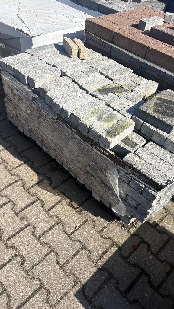 getrommelde dikformaat 5m2 grijs zwart, Klinkers, Nieuw, Beton, 5 tot 10 m²