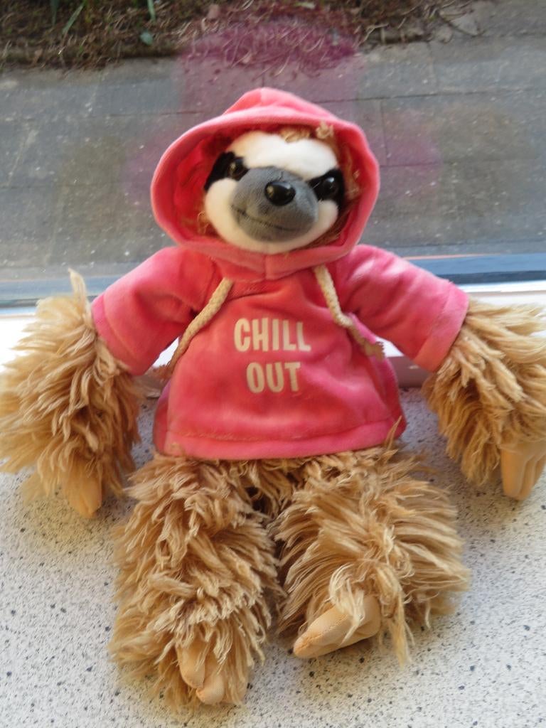 Luiaard in roze hoodie Chill Out merk Jafri Toys, Kinderen en Baby's, Speelgoed | Knuffels en Pluche, Ophalen of Verzenden, Zo goed als nieuw