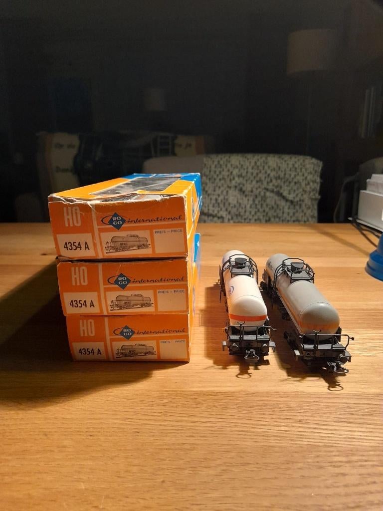 Roco 4354A Chloorgasketelwagons, Hobby en Vrije tijd, Modeltreinen | H0, Gebruikt, Gelijkstroom, Wagon, Ophalen of Verzenden