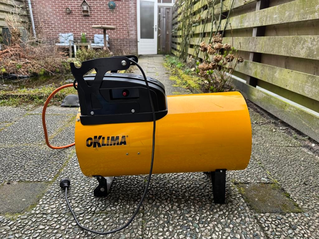 Oklima gasheater, 100 liter of meer, Ophalen, Zo goed als nieuw, Minder dan 200 liter/min
