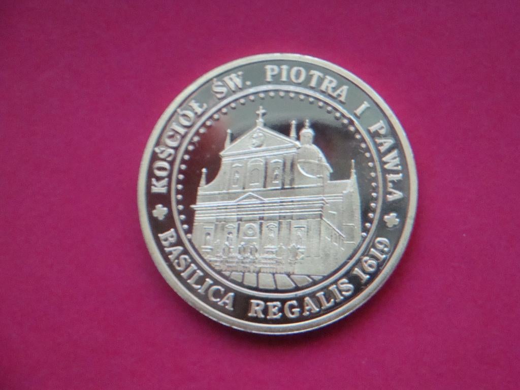 Penning UNC Basiliek Regalis Wahadeo Foucaulta Krakau Polen., Verzenden, Overige materialen, Buitenland