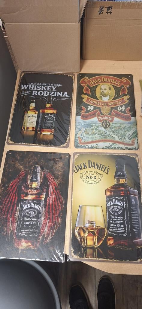 Jack Daniels wandborden, Metaal, Meerkleurig, Nieuw, Klassiek