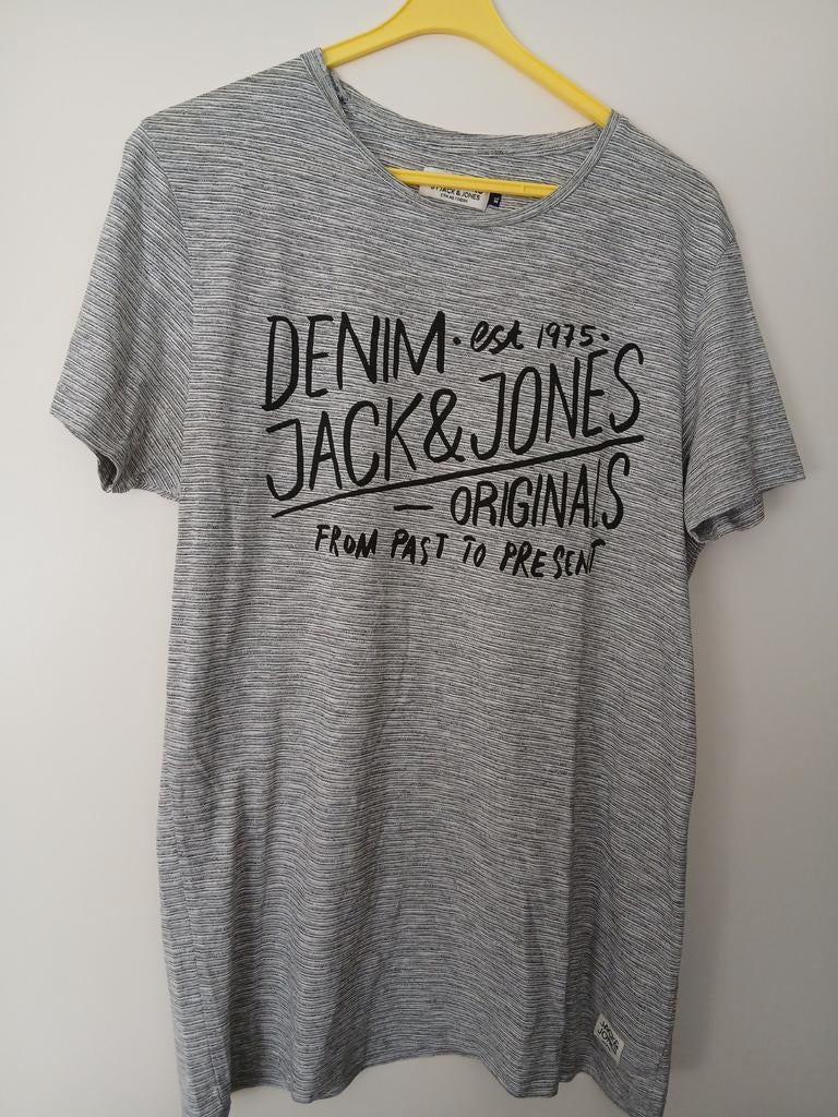 Mooi Jack & Jones T-shirt maat XL, Kleding | Heren, T-shirts, Maat 56/58 (XL), Ophalen of Verzenden, Grijs, Gedragen