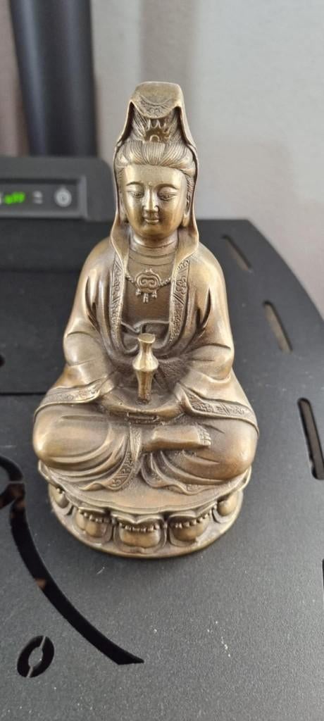 Bronze Guanyin Beeld - ca. 1960-1980 - China, Ophalen of Verzenden, Brons