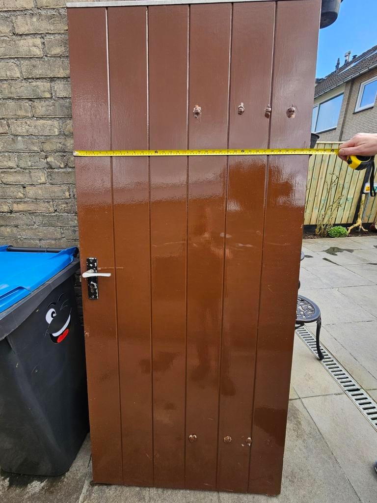 Hardhouten poort 190x84cm - Ideaal voor tuin of erf, Doe-het-zelf en Verbouw, Deuren en Horren, Gebruikt, 80 tot 100 cm, Minder dan 200 cm