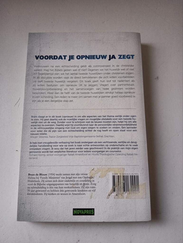 Bram de Blouw - Voordat je opnieuw ja zegt, Ophalen of Verzenden, Zo goed als nieuw, Bram de Blouw