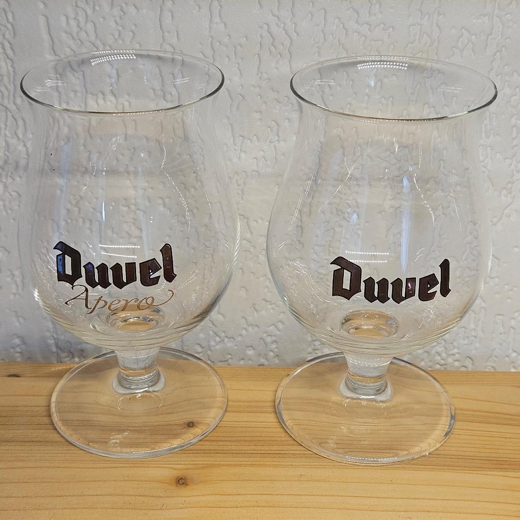 Duvel 2 Aperoglaasjes 16 cl, Ophalen of Verzenden, Zo goed als nieuw, Bierglas